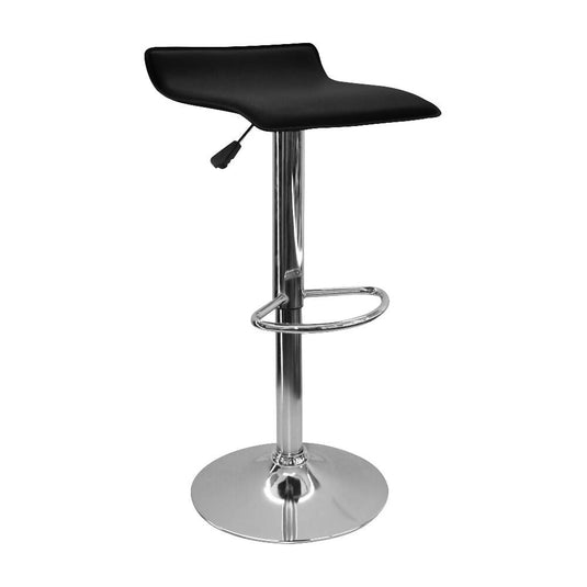 Kit por 3 Silla Tapizada Lisa Tipo Bar - Negra