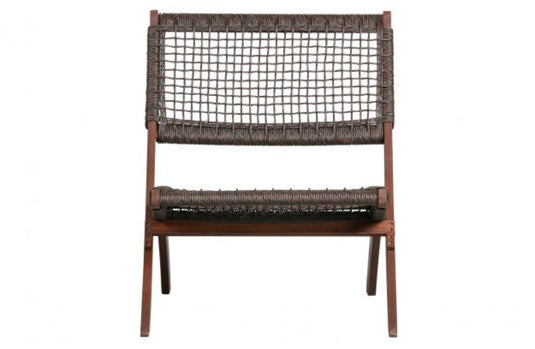 Set de 4 Sillas Plegable de Madera para Exterior Vora, Mocha, Diseño Rústico y Moderno