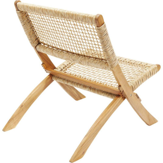 Set de 2 Sillas Plegable de Madera para Exterior Vora, Crudo, Diseño Rústico y Moderno