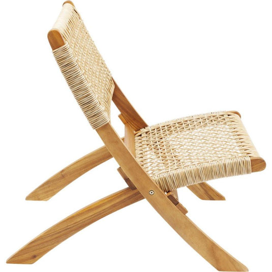 Set de 2 Sillas Plegable de Madera para Exterior Vora, Crudo, Diseño Rústico y Moderno