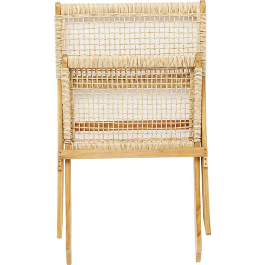Set de 2 Sillas Plegable de Madera para Exterior Vora, Crudo, Diseño Rústico y Moderno