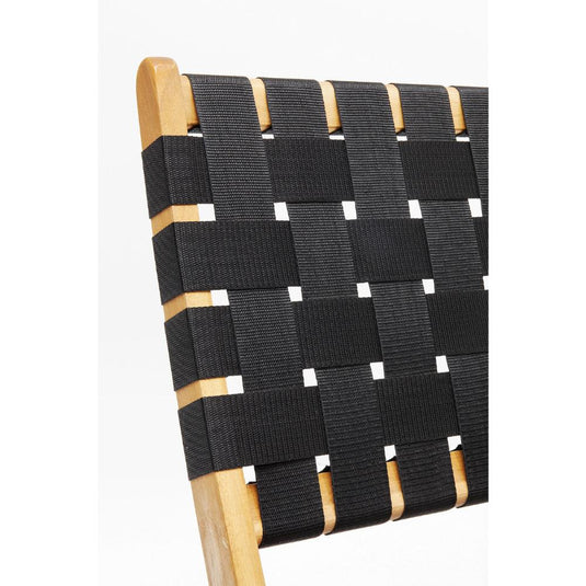 Set de 4 Sillas Plegable de Madera para Exterior Eris, Negro, Diseño Fresco y Moderno