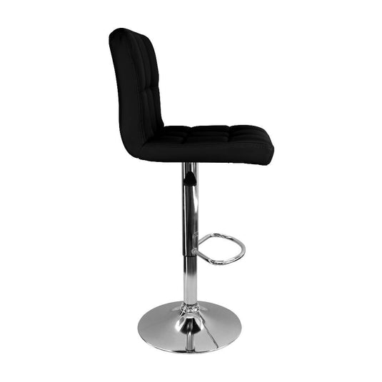 kit por 3 Silla Acolchada Tipo Bar - Negra