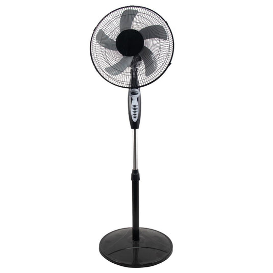 Ventilador Savoy 16, Negro, con temporizador y 3 Velocidades, Incluye Control Remoto
