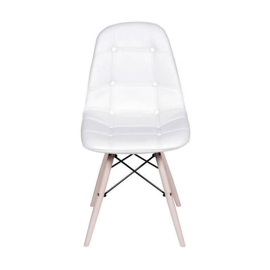 Silla Botones Eames Acolchada - Blanca