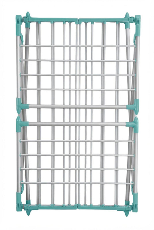 Tendedero de Piso Drymax, Gris y Azul, Plegable y Extendible