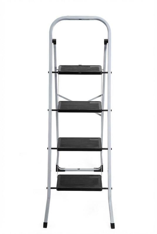 Escalera Tubular Natura, Negro, Plagable de 4 niveles