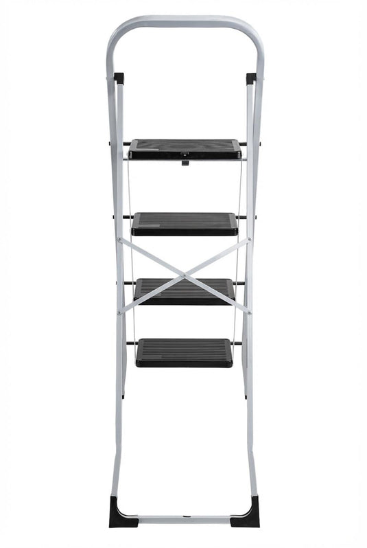 Escalera Tubular Natura, Negro, Plagable de 4 niveles