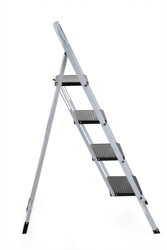 Escalera Tubular Natura, Negro, Plagable de 4 niveles