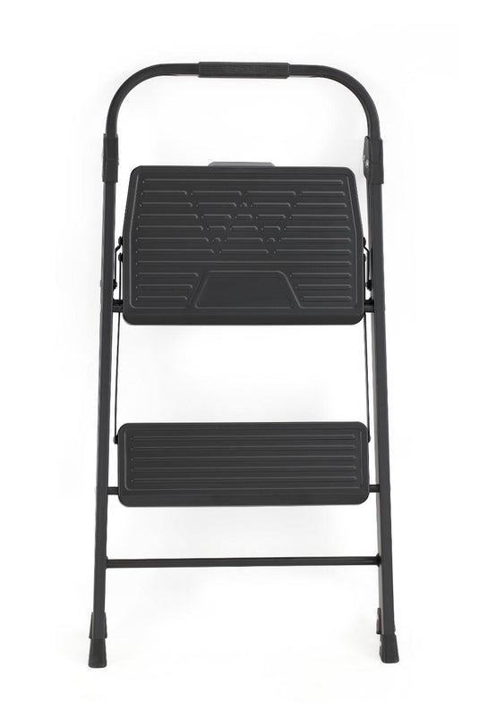 Escalera Tubular Andes, Negro, Plagable de 2 niveles