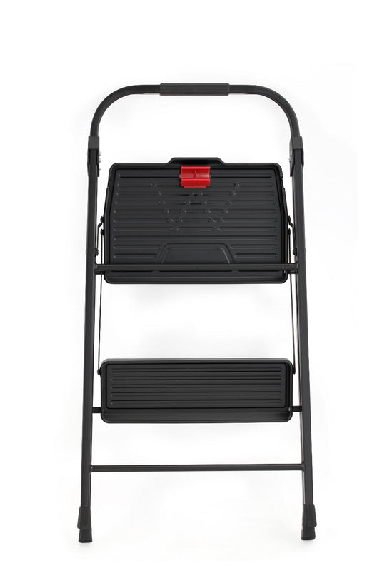 Escalera Tubular Andes, Negro, Plagable de 2 niveles