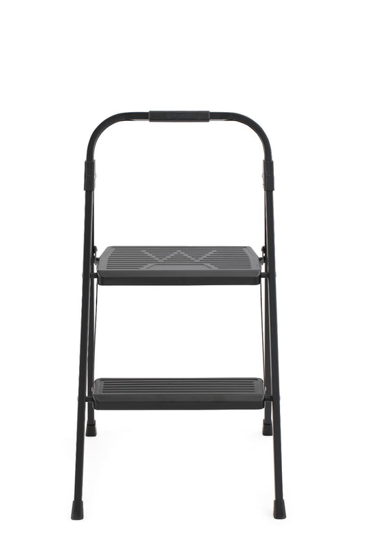 Escalera Tubular Andes, Negro, Plagable de 2 niveles