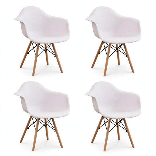 Combo Encanto, Incluye una Mesa y 4 Sillas Color Blanco