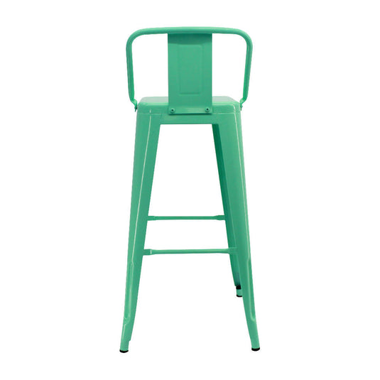 Butaco Alto Tolix Con Espaldar Tipo Bar - Verde Menta