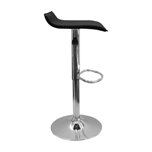 Kit por 2 Silla Tapizada Lisa Tipo Bar - Negra