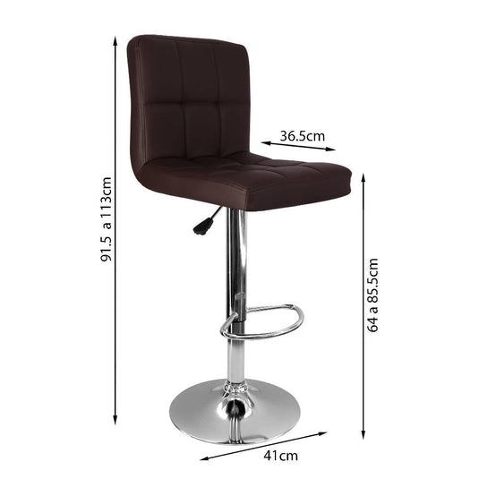 kit por 2 Silla Acolchada Tipo Bar - Café