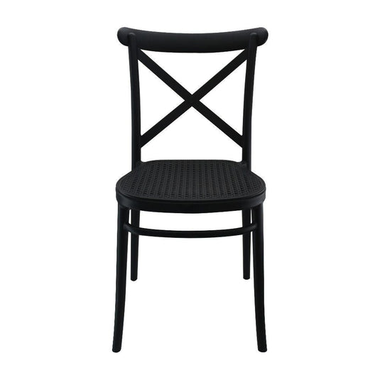 Silla Plast Para Comedor Jardin - 1146 Negro - Negro