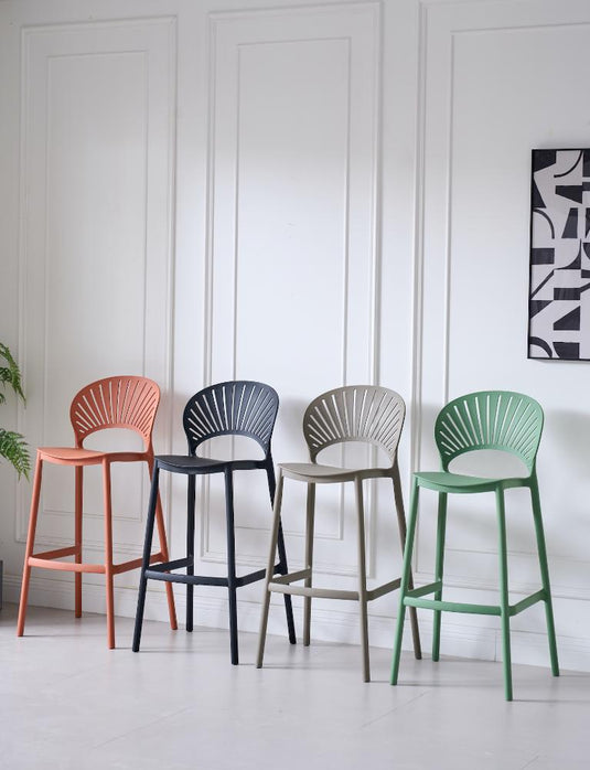 Silla para Bar Paraiso, Color Taupe, Diseño moderno X2