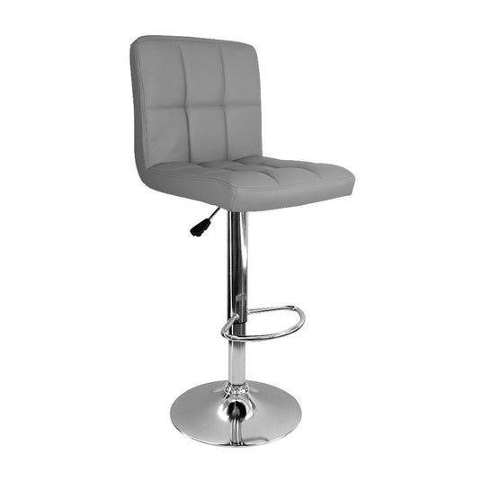 kit por 2 Silla Acolchada Tipo Bar - Gris