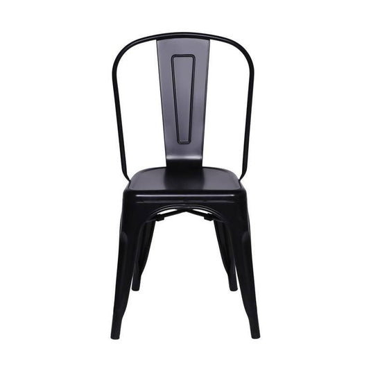 Kit por 4 Silla Tolix Metalica Para Comedor Restaurante - Negra