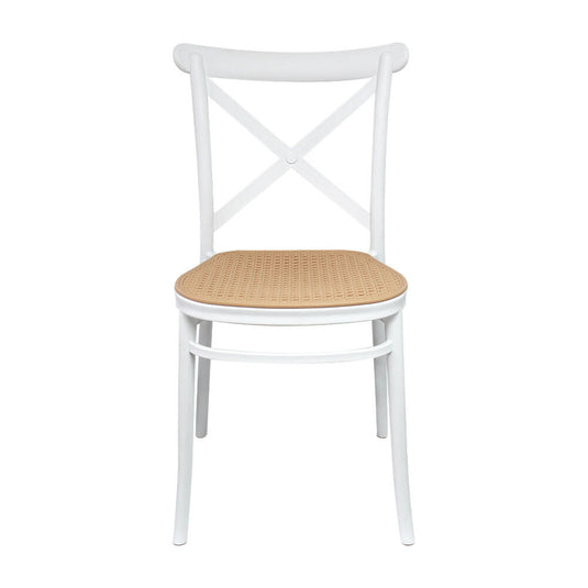 Silla Cross Para Sala Comedor Jardín - 1146 Blanco