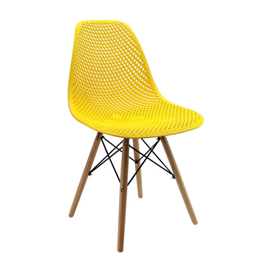 Silla Air Eames Para Sala Comedor Restaurante - Amarillo