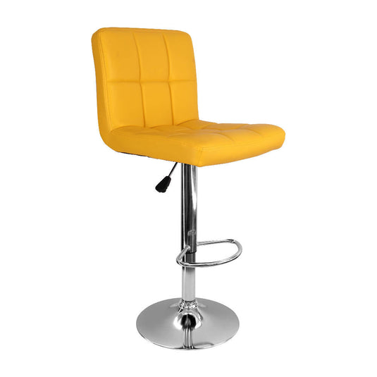 kit por 2 Silla Acolchada Tipo Bar - Amarillo