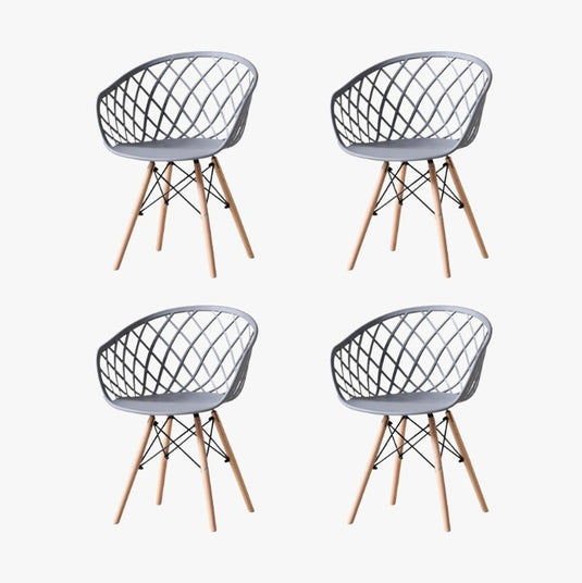 Combo Roma, Incluye una Mesa y 4 Sillas Color Gris