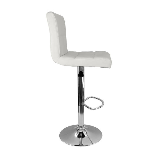 kit por 2 Silla Acolchada Tipo Bar - Blanca
