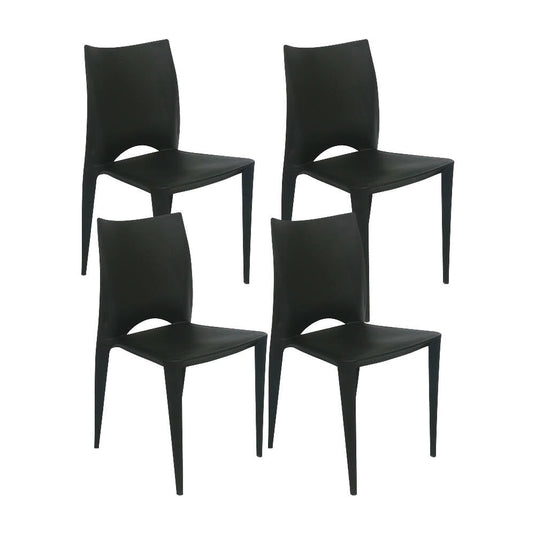 Kit por 4 Silla Zoé Para Sala, Comedor, Jardin -Negro