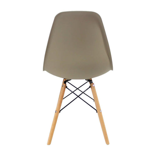Kit por 2 sillas Eames Patas En Madera para comedor, sala, restaurante - Beige