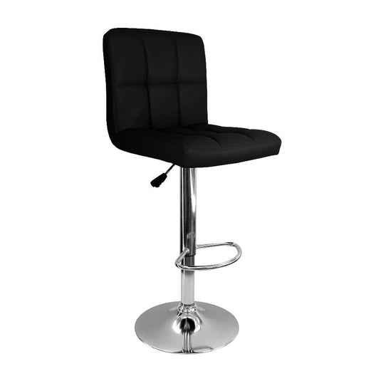 kit por 3 Silla Acolchada Tipo Bar - Negra
