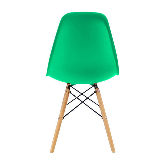 Kit por 2 sillas Eames Patas En Madera para comedor, sala, restaurante - Verde Menta