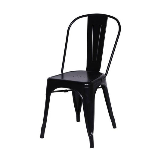 Silla Tolix Metalica Para Comedor Restaurante - Negra