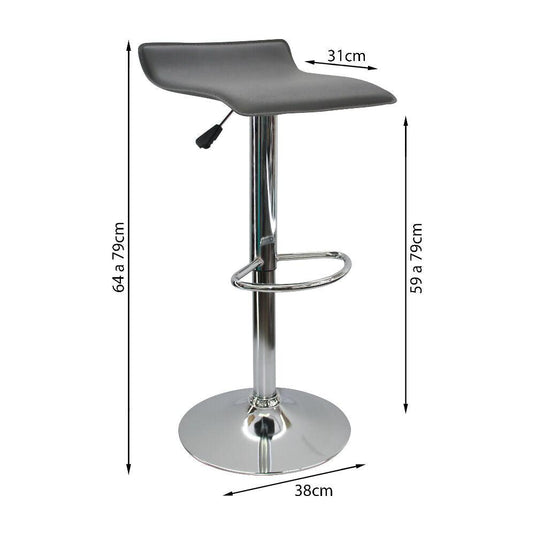 Kit por 2 Silla Wave Bar- Gris