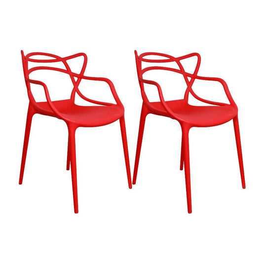 Kit por 2 Silla Solna Tipo Master Jardín - Rojo
