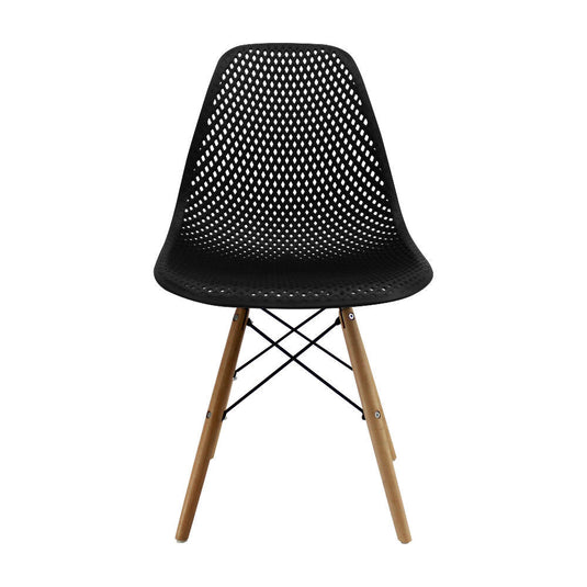 Kit por 2 Silla Air Eames Para Sala Comedor Restaurante - Negra