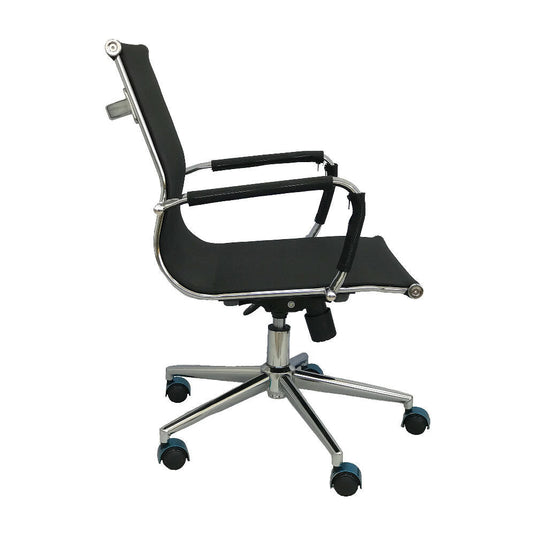 Kit Por 2 Silla Para Oficina Escritorio Baja - Negra