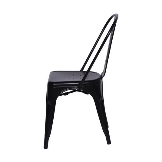 Kit por 4 Silla Tolix Metalica Para Comedor Restaurante - Negra