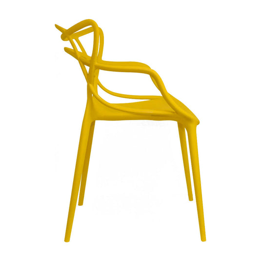 Kit por 2 Silla Solna Para Sala Comedor Jardín - Amarillo