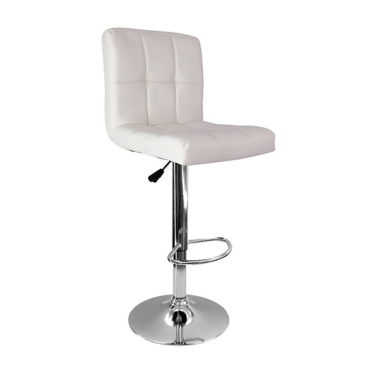 kit por 3 Silla Acolchada Tipo Bar - Blanca