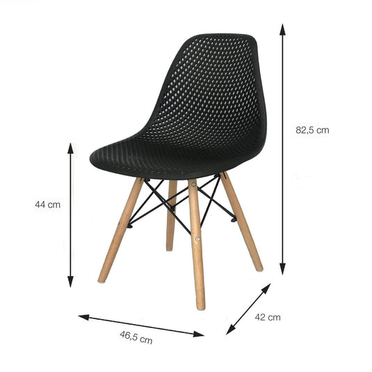 Silla Air Eames Para Sala Comedor Restaurante - Negra