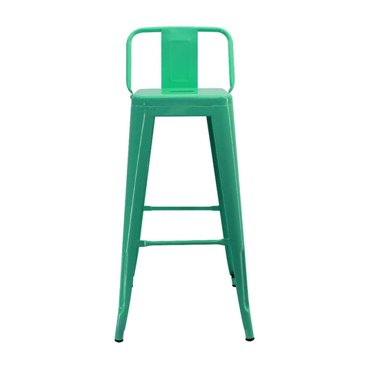 Butaco Alto Tolix Con Espaldar Tipo Bar - Verde Menta