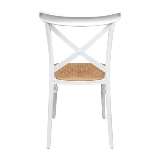 Silla Cross Para Sala Comedor Jardín - 1146 Blanco