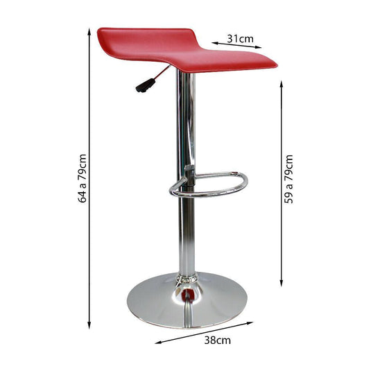 Kit por 2 Silla Wave Bar- Rojo