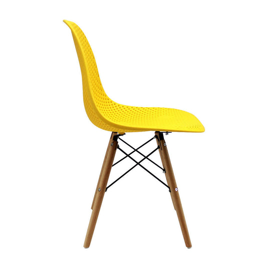 Silla Air Eames Para Sala Comedor Restaurante - Amarillo