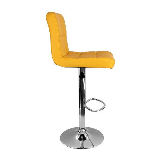 kit por 3 Silla Acolchada Tipo Bar - Amarillo