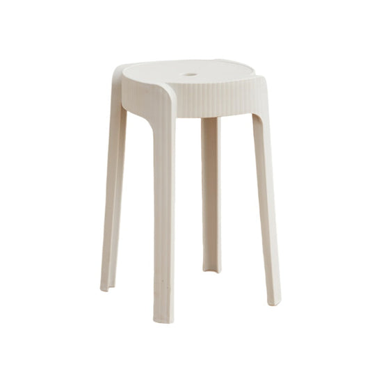 Set de 2 Butacos Apilable Maison, Color Blanco, Diseño Moderno