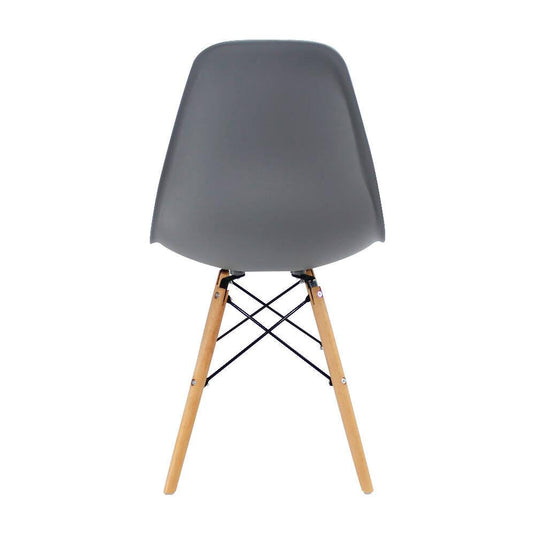 Kit por 2 sillas Eames Patas En Madera para comedor, sala, restaurante - Gris